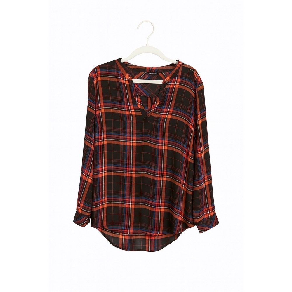Torrid Plaid High Low Tunic Size 1 XL 14/16 Oversized Fall Grunge Dark Academia